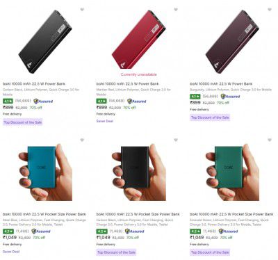 Boat Power Banks | Start At Rs.599