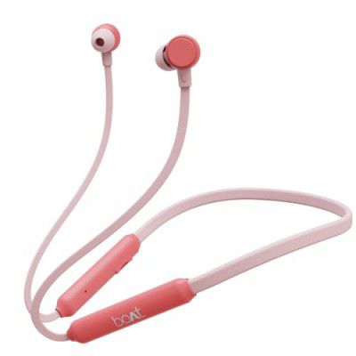 boAt Rockerz 103 Pro Bluetooth Neckband with Beast™ Mode(40ms Low Latency), ENx™ Tech, ASAP™ Charge, Signature Sound, BT v5.3 & IPX4(Mint Pink)