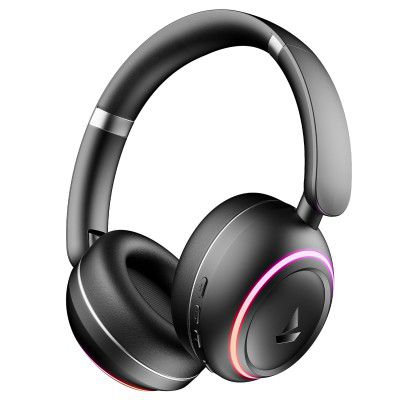 boAt Rockerz 480 w/RGB LEDs, Bluetooth Headphones(Black Sabre)