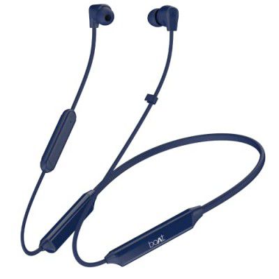 boAt Rockerz Trinity in Ear Earphones with 150H Playtime, Crystal Bionic Sound Powered by HiFi, Signature Sound, Beast™ Mode, ENx™ Tech, ASAP™ Charge, IPX5, Dual Pairing(Just Blue)