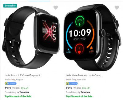 boAt Smart Watches Upto 87% Off + Supercoin Offer