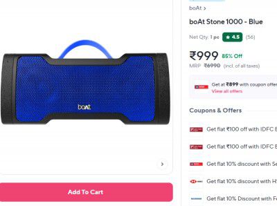 boAt Stone 1000 - Blue