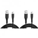 boAt Type C A325/A320 Tangle-free, Sturdy Type C Cable with 3A Rapid Charging & 480mbps Data Transmission(Black) (Pack of 2)...
