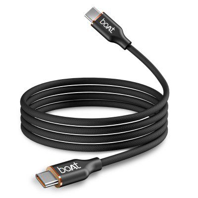 boAt Type-C C800 Magnetic Coiling Cable w/ 60W/3A Fast Charging (Black)
