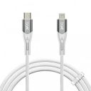 Boat Type C to Lighting Cable for 27W Fast Charging | 480 Mbps Data Transfer | 1.2 m (3.9 ft) Perfect Cable Length | Premium Nylon Braiding | Durable & Tangle-Free | with Silicon Tie (Arctic White)...