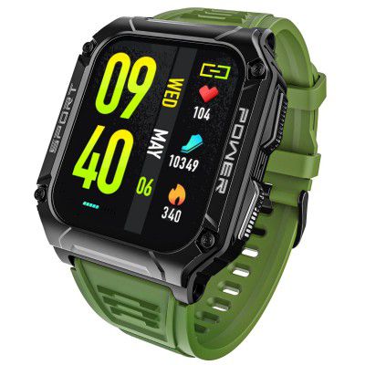 boAt Wave Armour 2 Smart Watch w/ 1.96" (4.9 cm) HD Display,BT Calling, Coins, Rugged Design,100+Watch Faces, Compass Feature ,Big Box Speakers, HR&SPO2 and Stress Monitoring,IP68