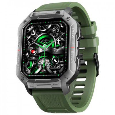 boAt Wave Armour Smartwatch with Bluetooth Calling (46.4mm HD Display, IP68 Sweat Resistant, Olive Green Strap)
