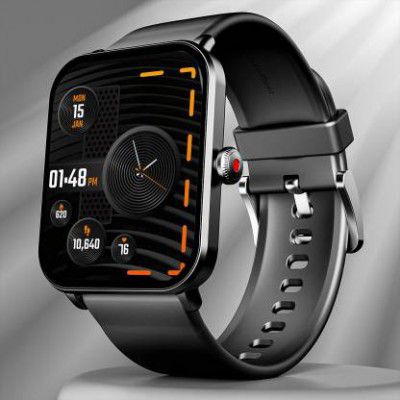 boAt Wave Fury with 1.83' HD Display, Bluetooth Calling & Functional Crown Smartwatch  (Active Black Strap, Free Size)