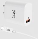 boAt WCD 18W Type A Fast Charger (Type A to Type C Cable, Smart IC Protection, White)...
