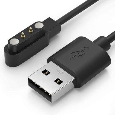BOCXN Upgraded Charger Cable Compatible For Boat Xplorer Smartwatches USB W-26 Cable, Watch Charger Magnetic 2 pin, Watch Charger, w26 + Charger 4mm Adapter Length 45 cm for Smart Watch (Charge only)
