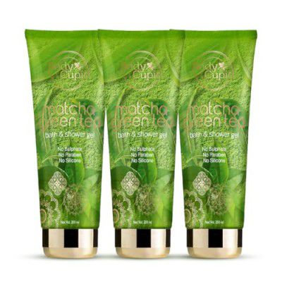 Body Cupid Matcha Green Tea Shower Gel - 200 ml (Pack of 3)