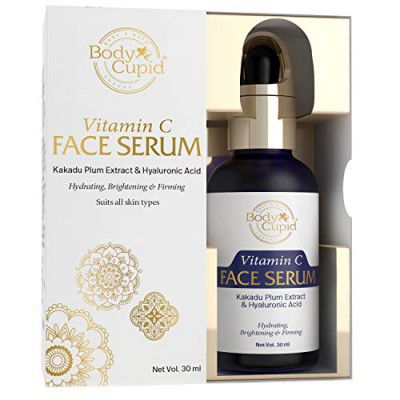 Body Cupid Vitamin C Face Serum with Hyaluronic acid - Hydrates, Brightens & Firms up Skin - 30mL