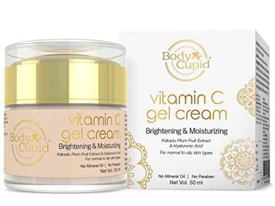 Body Cupid Vitamin C Gel Cream 50 ml - with Kakadu Plum extract and Hyaluronic acid -50 ml