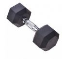 Body Maxx Rubber Encased Solid Hex Dumbbell Single Piece (One Dumbbell Only) (3 KG SINGLE PIECE)...