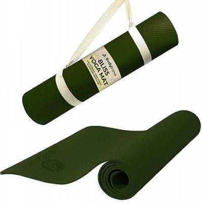 Bodyband Yoga Mat for Women and Men 4mm Home & Gym Use - Army Green