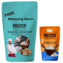 BOGATCHI Double Acting Baking Powder and Baking Soda for Making Cake, Breads, Pizza, Muffins, Dhokla, Idlis, Naans |Baking Ingredients | Baking Soda, Cooking Soda , 200g, Free Measuring Spoon...