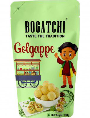 BOGATCHI Pani puri packet ready to eat - Fry or Bake in Microwave | instant pani puri pellets | Golgappe Packet Readymade | pani poori | Pani Puri Papad | Panipuri packets - Value Pack, 200g