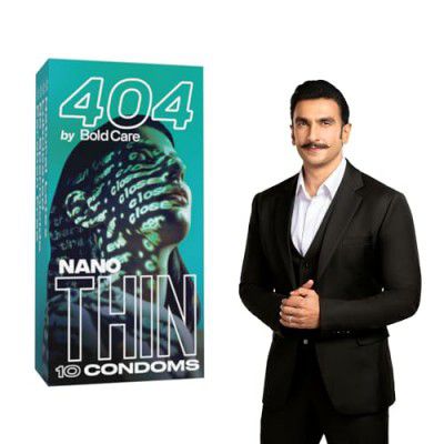 Bold Care 404 Super Nano Thin Lubricated Condoms For Men With Disposable Pouches -10 Pcs