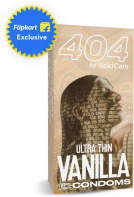 Bold Care 404 Super Ultra Thin Vanilla Flavored Condoms For Men Condom  (10 Sheets)