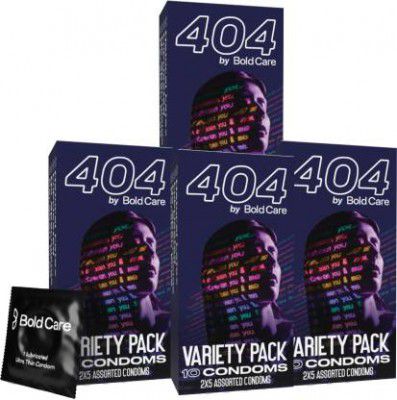 Bold Care 404 Variety Pack Condom (Set of 4, 40 Sheets)