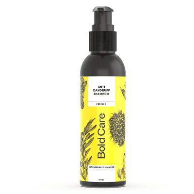 Bold Care Anti Dandruff Shampoo for Men 200ml - Paraben Free - Soothes Itchy and Dry Scalp - All Hair Types - Green Apple Fragrance