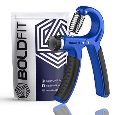 Boldfit Adjustable Hand Grip Strengthener, Hand Gripper for Men & Women for Gym (40 Kg) Blue