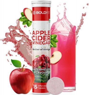 BOLDFIT Apple Cider Vinegar for Weight Loss Tablet Acv Tablet with Mother Effervescent Vinegar (15 No)