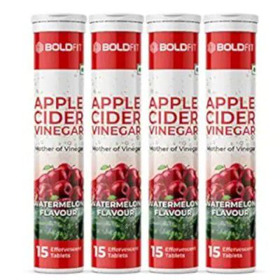 Boldfit Apple Cider Vinegar Tablets for Weight Loss Apple Cider Vinegar Tablet - (Pack of 4) 60 Tablets