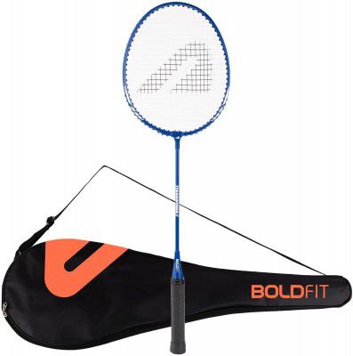 BOLDFIT Badminton Racquet with Cover Blue Strung Badminton Racquet (Pack of: 1, 150 g)