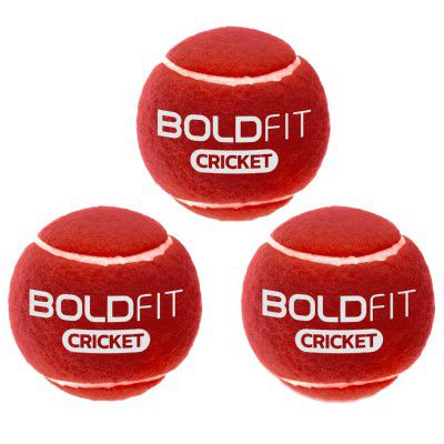 Boldfit Lightweight Rubber Tennis Balls for Court and Turf - Tournament and Cricket Ball