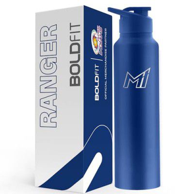 Boldfit Mumbai Indians (Mi) Official Merchandise Stainless Steel Water Bottle 1 Litre Steel Bottles for School