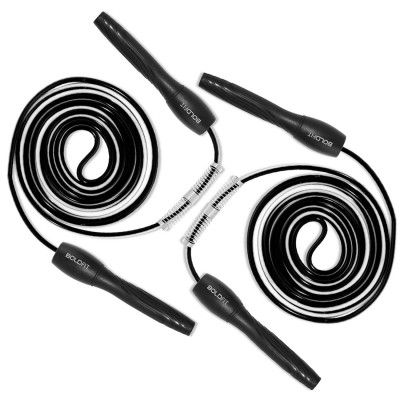 Boldfit Plastic Skipping Rope For Men And Women Jumping Rope, Sports Fitness - Black - Pack Of 2