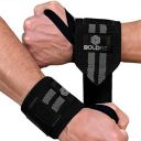 Boldfit Polyester Wrist Supporter for Gym Wrist Band for Men Gym & Women with Thumb Loop Straps Accessories for Men Hand Grip & Wrist Support Sports Straps for Gym, Weightlifting -(Grey)...