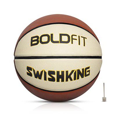 Boldfit Rubber Basketball Size 7 Professional Basketball, Brown