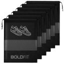 Boldfit Shoe Bag for Travel & Storage Travel Organizer for Women & Men Travel Accessories Shoe Organizer - Pack of 6 Shoe Pouch...