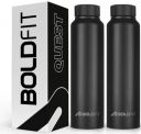 Boldfit Water Bottle Stainless Steel Water Bottle 1 Litre Steel Water Bottles Pack of 2...