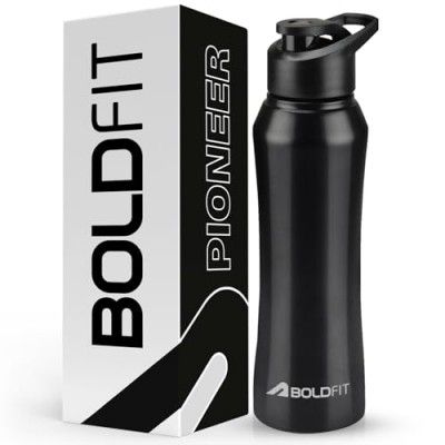 Boldfit Water Bottles Stainless Steel Water Bottle - 1 Litre ( Black )
