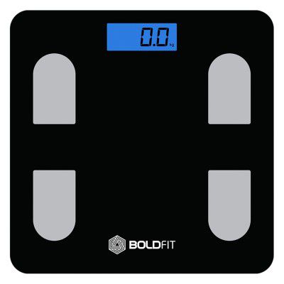 Boldfit Weight Machine for Home Digital Weighing Machine for Human Body with LCD Display Max Weight Capacity 180Kgs 