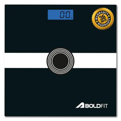 Boldfit Weight Machine Weighing Scale for Large LCD Display 36 Months Warranty - Paramount, Black
