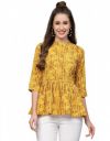 Bollyclues Women's Crepe Bandhni Printed Peplum Top(BC-to)...