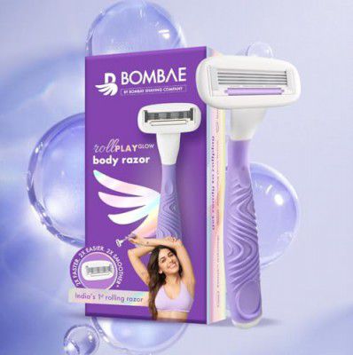Bombae Glam-up Reusable Beauty Face Razor for Women Facial Hair | For Eyebrows, Upper Lip, Chin, Peach Fuzz, Forehead, Unibrow, Sideburns | Perfect for makeup base (large)