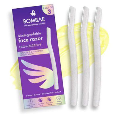 Bombae Reusable & Biodegradable Face & Eyebrow Razors for Women 