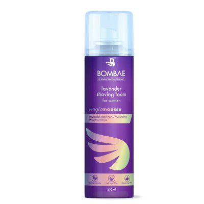 BOMBAE Ultra Sensitive Shaving Foam for Women,200 ml (33% Extra) with Lavender & Argan