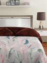 Bombay Dyeing Purple Color Entice One Side Print Revese Plain Single Comforter...