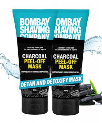 Bombay Shaving Company Activated Peel Off Mask with 5X Detoxifying Power, fights pollution and De-Tans skin ( 2 x 100 g )