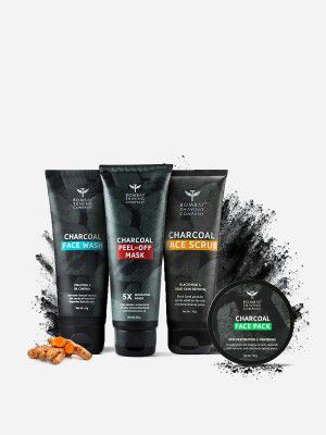 BOMBAY SHAVING COMPANY Charcoal Facial Starter Kit (Pack of 4, 200 g)
