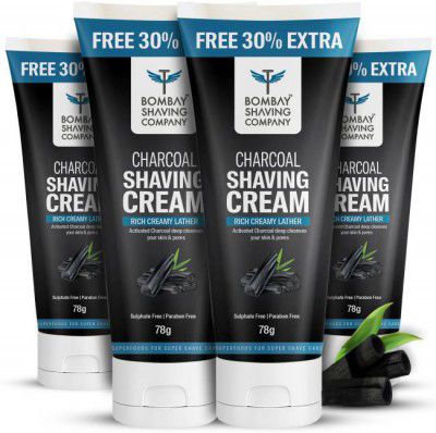 BOMBAY SHAVING COMPANY Charcoal Shaving Cream with Rich Creamy Lather  (312 g)