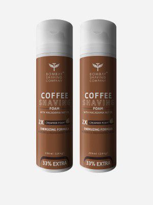 BOMBAY SHAVING COMPANY Coffee Shaving Foam (33% Extra, Value Pack of 2), 266 ml
