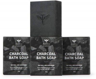 BOMBAY SHAVING COMPANY Deep Cleaning & Exfoliating Activated Charcoal Soap For Men & Women  (3 x 125 g)