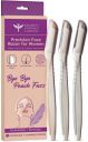 BOMBAE Facial Razor For Women | Face Razor for Eyebrow, Upper Lip, Forehead, Peach Fuzz, Chin, Sideburns | 3 count...